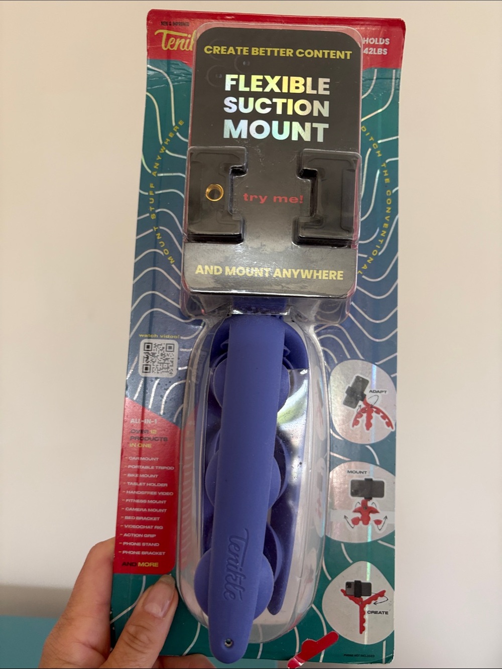Flexible Suction Mount - Blue -
